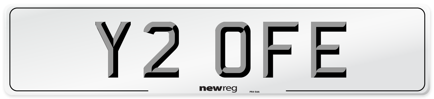 Y2 OFE Number Plate from New Reg